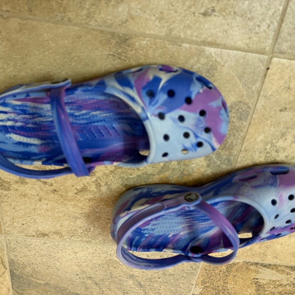 CROCS Blue and Purple Clogs - Picture 2 of 5